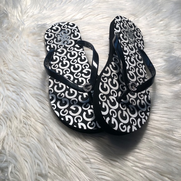 G by Guess Los Angeles Bling Summer Flip Flops Size 7/8 - Picture 3 of 7